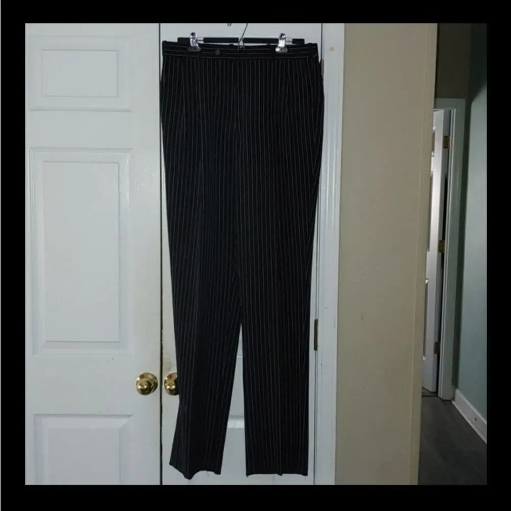Zagato pinstriped pants wool blended pants Sz 42R W36 NWT